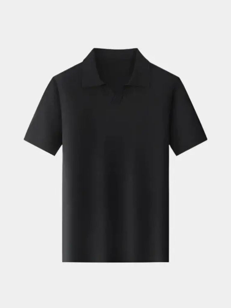 Casual Buttonless Knit Polo Shirt - CAAYWORLD CAAYWORLD