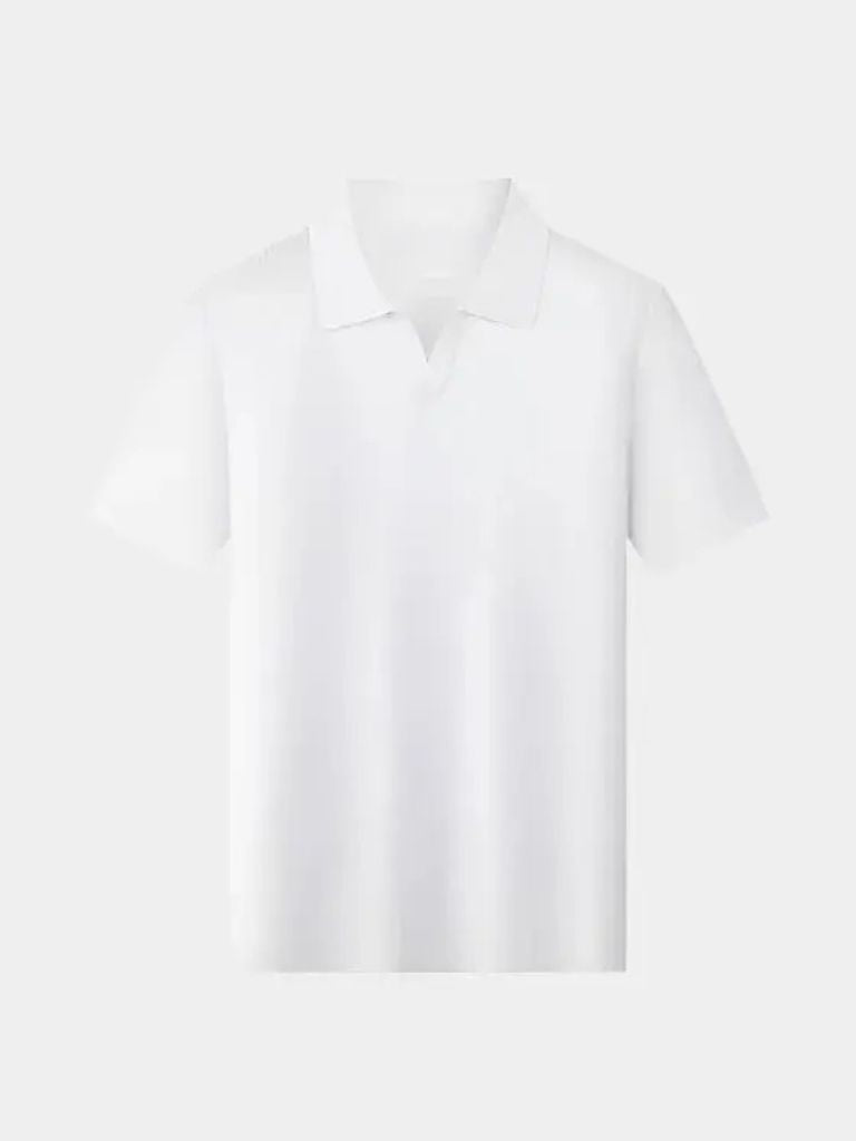 Casual Buttonless Knit Polo Shirt - CAAYWORLD CAAYWORLD