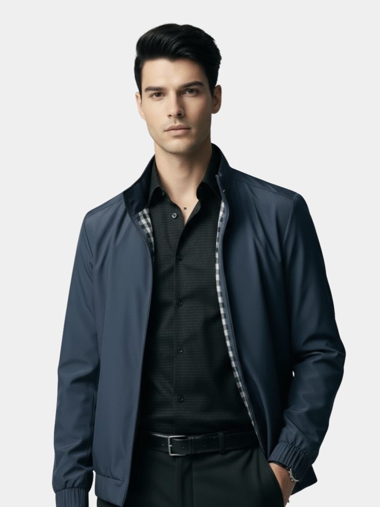 Casual Solid Bomber Jacket - CAAYWORLD CAAYWORLD