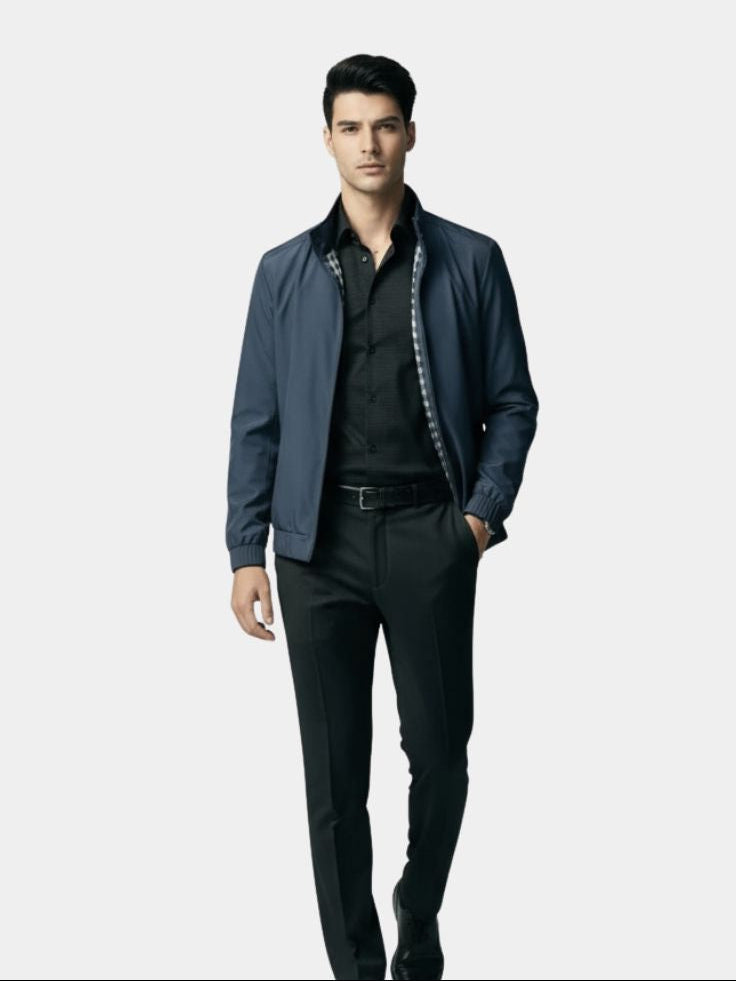 Casual Solid Bomber Jacket - CAAYWORLD CAAYWORLD