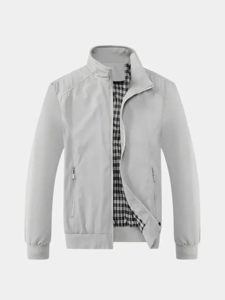 Casual Solid Bomber Jacket - CAAYWORLD CAAYWORLD