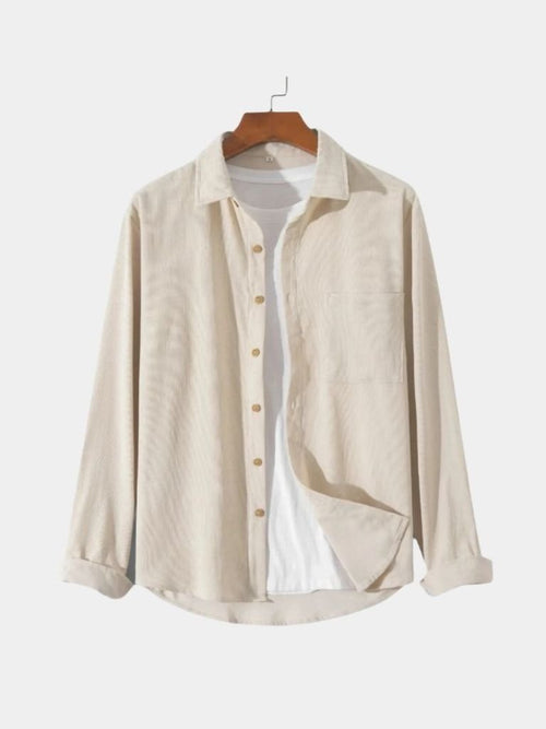 Casual Solid Corduroy Shirt - CAAYWORLD CAAYWORLD