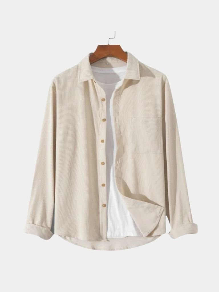 Casual Solid Corduroy Shirt - CAAYWORLD CAAYWORLD
