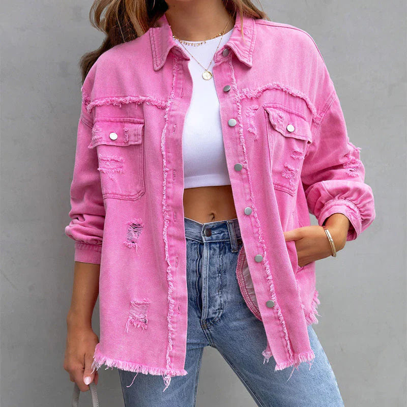 Celine Frayed Denim - Jacket CAAYWORLD