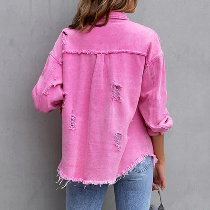 Celine Frayed Denim - Jacket CAAYWORLD