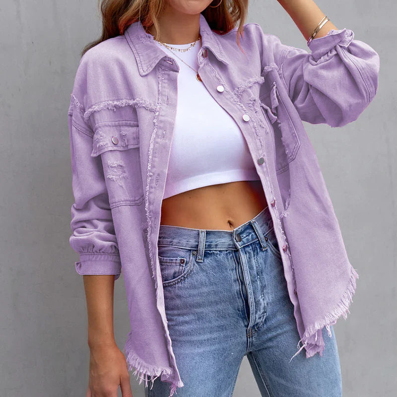 Celine Frayed Denim - Jacket CAAYWORLD