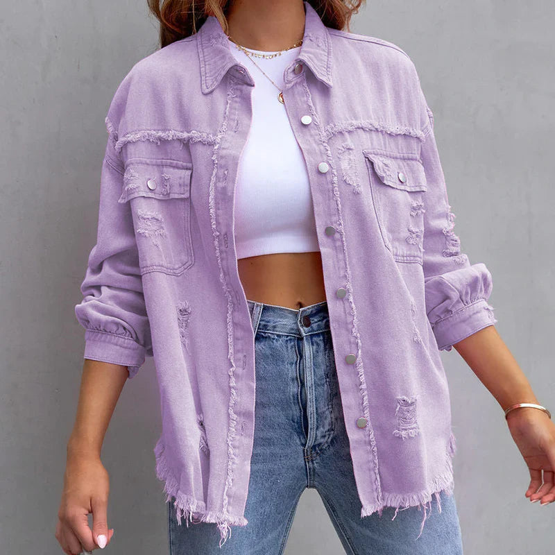 Celine Frayed Denim - Jacket CAAYWORLD