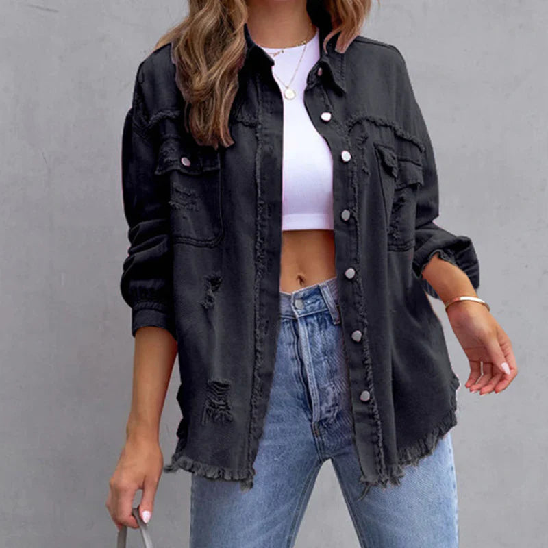 Celine Frayed Denim - Jacket CAAYWORLD