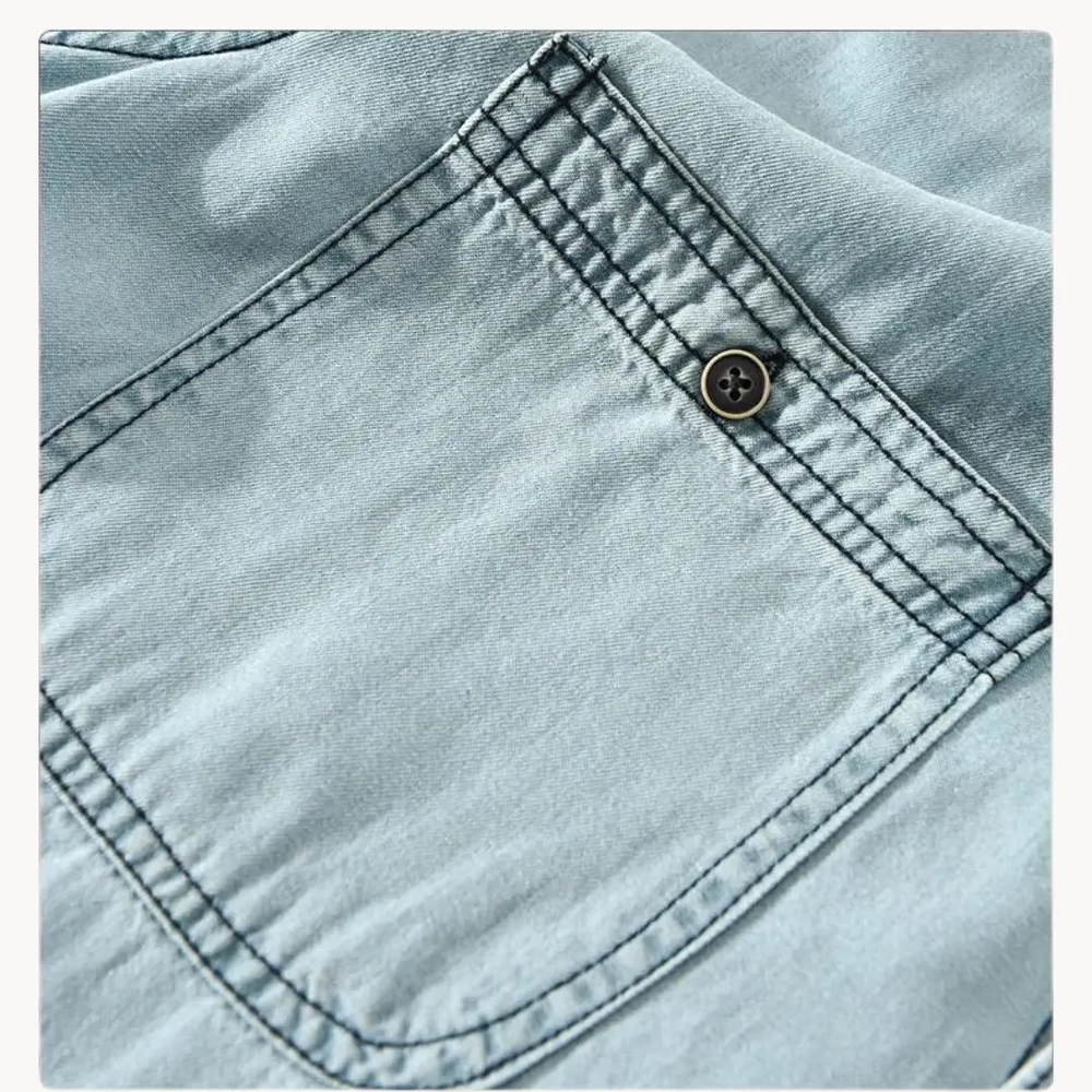 Chambray Western Button-Down - Shirt CASA LARO
