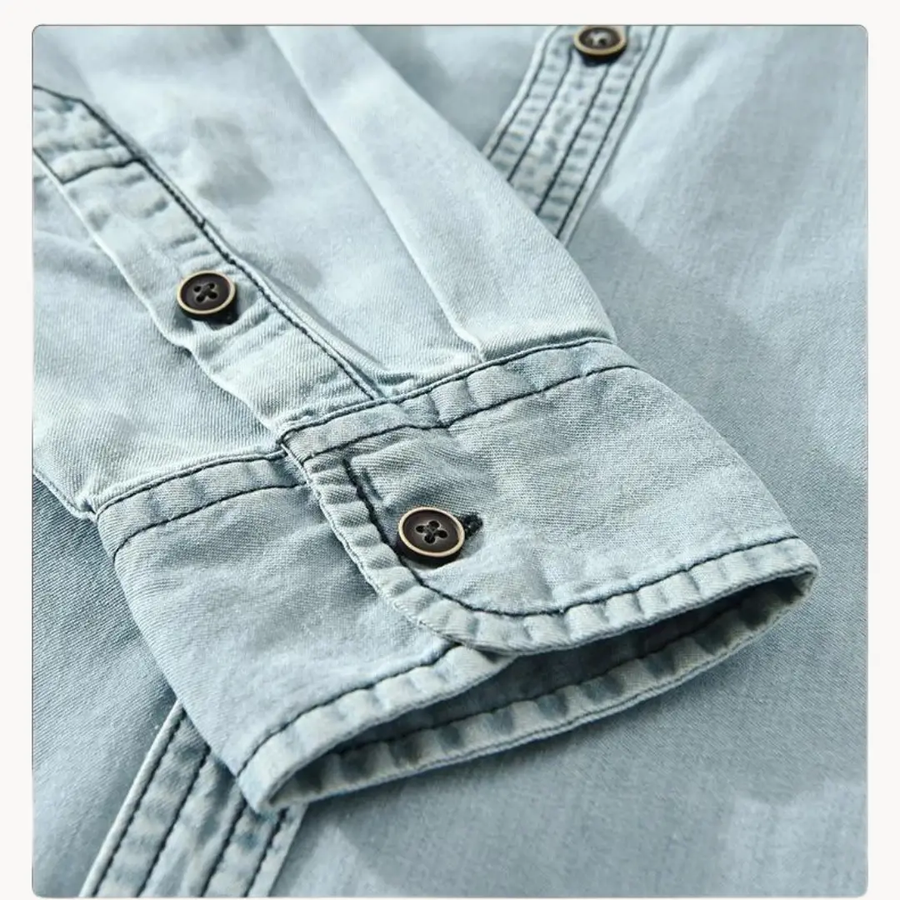 Chambray Western Button-Down - Shirt CAAYWORLD