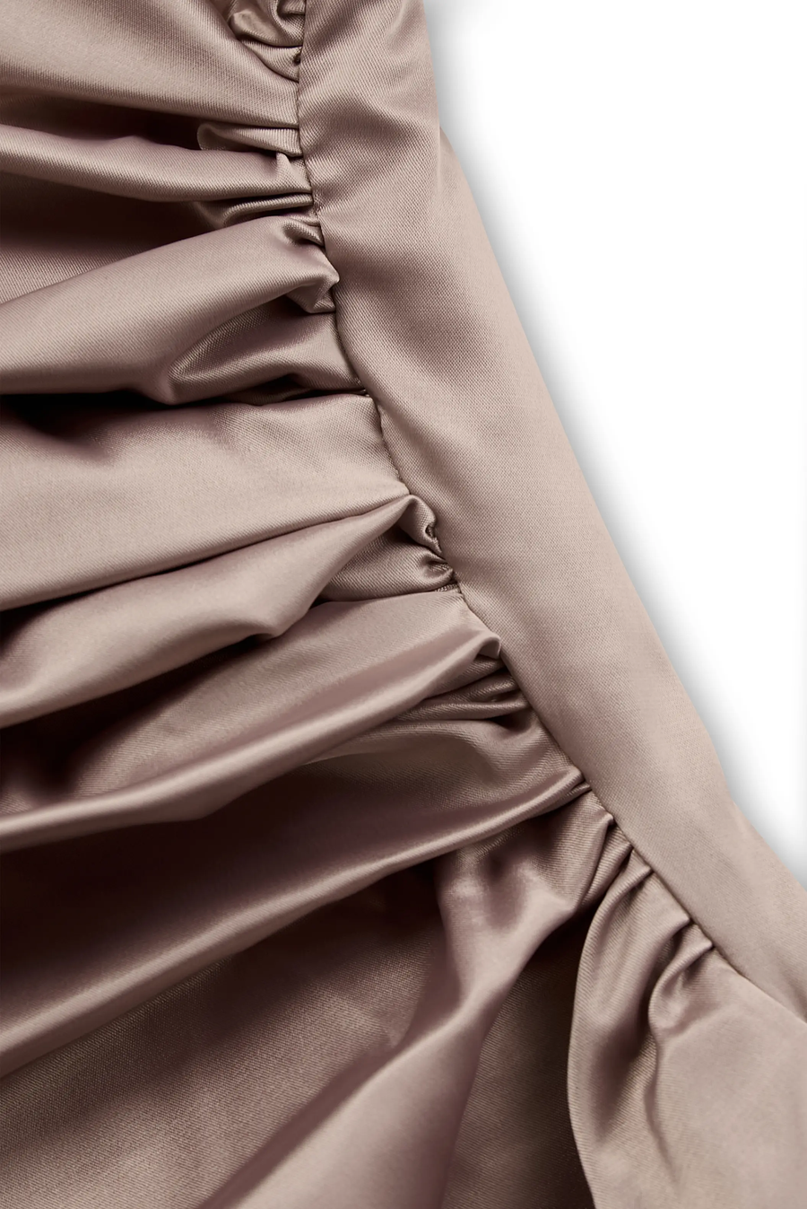 Champagne Satin One-Shoulder Evening - Maxi Dress CAAYWORLD