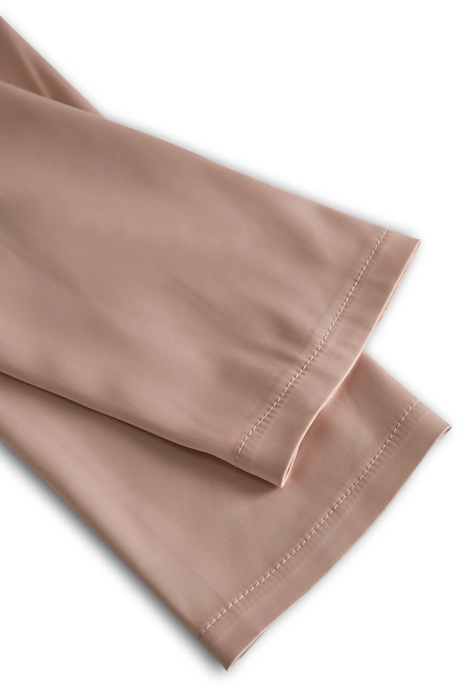 Champagne Satin Square Neck Long Sleeve - Mini Dress CAAYWORLD