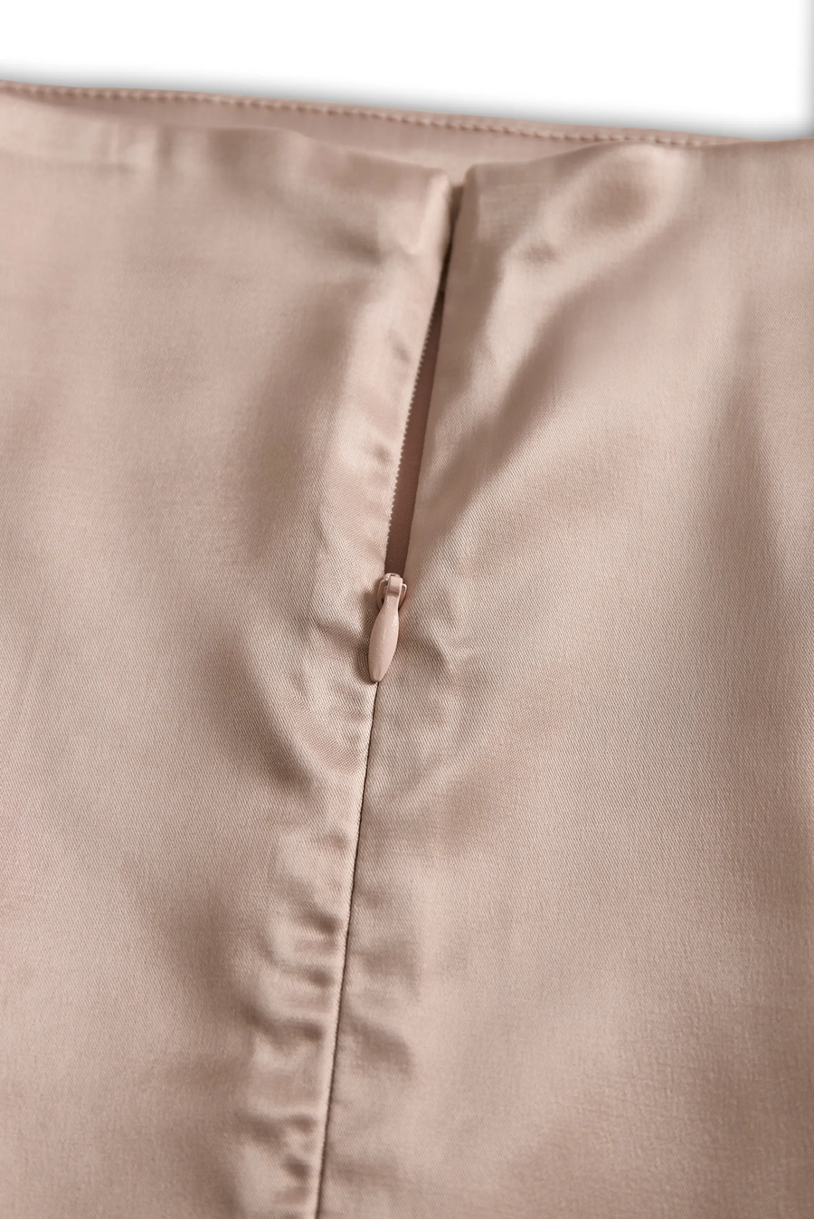 Champagne Satin Square Neck Long Sleeve - Mini Dress CAAYWORLD