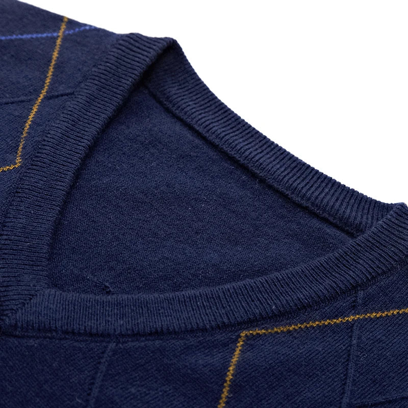 Chunky Ribbed V-Neck Knit - Sweater Vest CAAYWORLD MEN