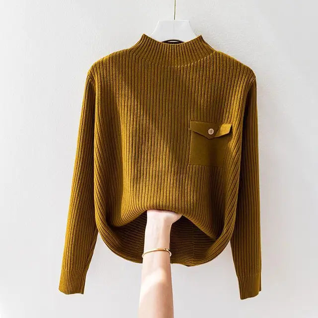 Clara Ribbed Crewneck - Sweater CAAYWORLD