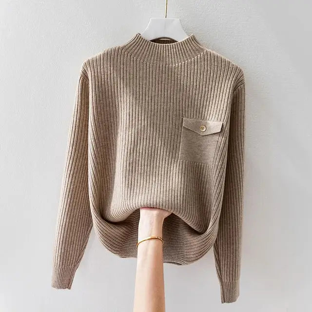 Clara Ribbed Crewneck - Sweater CAAYWORLD
