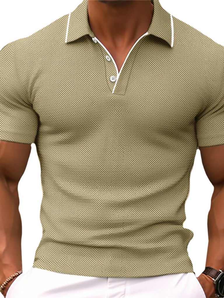 Classic Beige Polo Shirt – CAAYWORLD CAAYWORLD