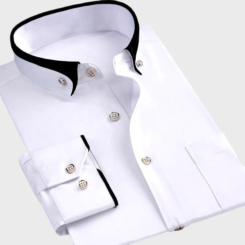 Classic Collared Button-Up - Shirt CAAYWORLD MEN