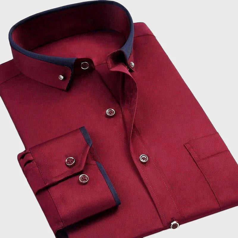 Classic Collared Button-Up - Shirt CAAYWORLD MEN