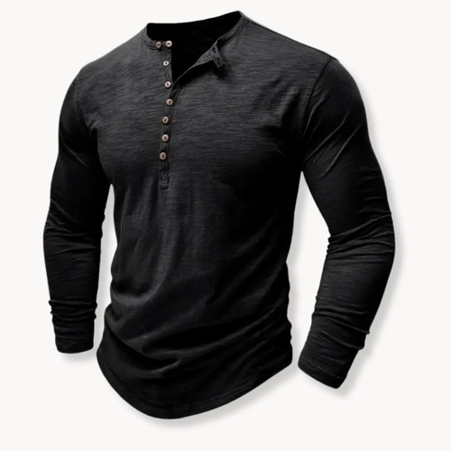 Classic Cotton Henley - T-Shirt CAAYWORLD