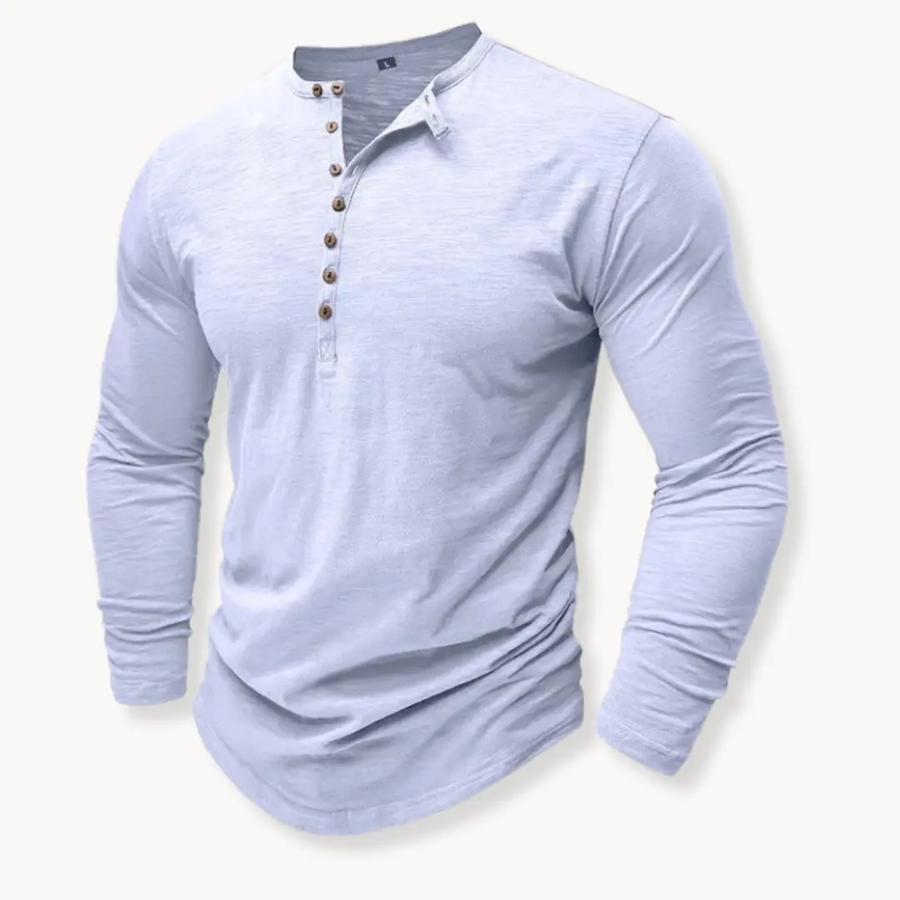 Classic Cotton Henley - T-Shirt CAAYWORLD