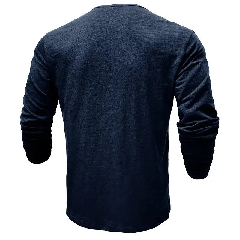Classic Cotton Henley - T-Shirt CAAYWORLD