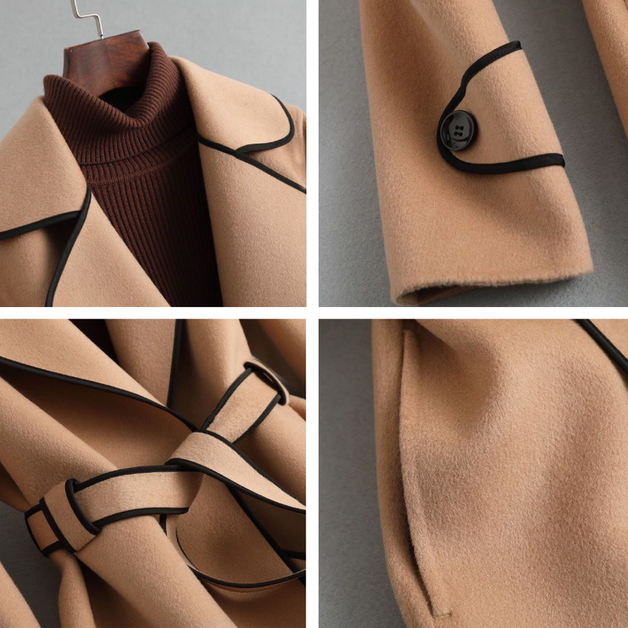 Classic Double-Breasted Belted Trench - Coat CAAYWORLD