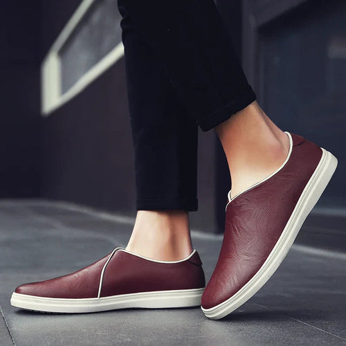 Classic Leather Slip-On - Loafers CAAYWORLD MEN