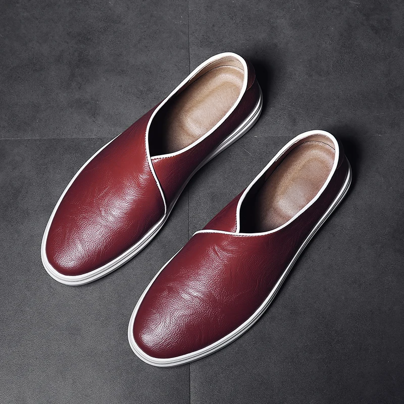 Classic Leather Slip-On - Loafers CAAYWORLD MEN