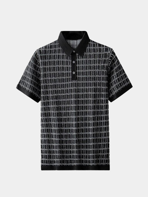 Classic Noir Knit Polo Shirt - CAAYWORLD CAAYWORLD