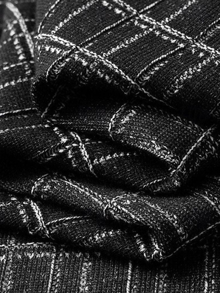 Classic Noir Knit Polo Shirt - CAAYWORLD CAAYWORLD