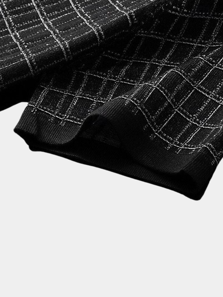 Classic Noir Knit Polo Shirt - CAAYWORLD CAAYWORLD