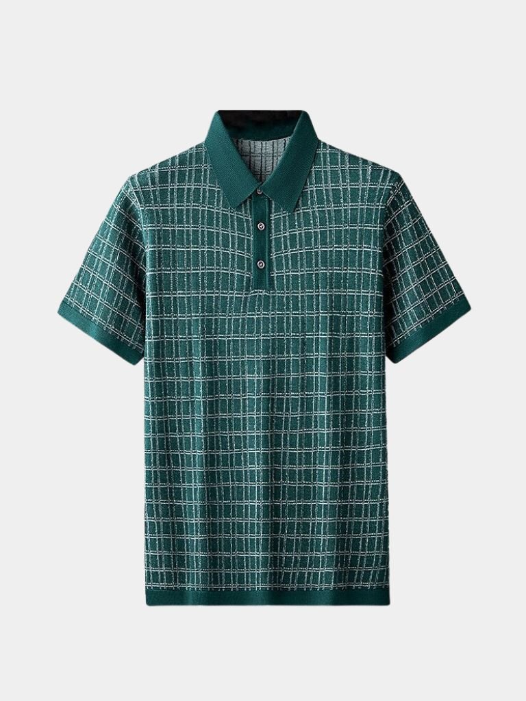 Classic Noir Knit Polo Shirt - CAAYWORLD CAAYWORLD