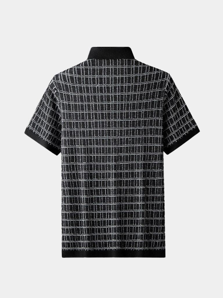 Classic Noir Knit Polo Shirt - CAAYWORLD CAAYWORLD