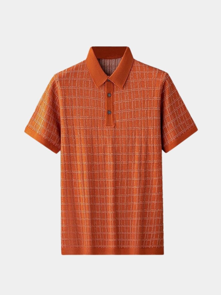 Classic Noir Knit Polo Shirt - CAAYWORLD CAAYWORLD