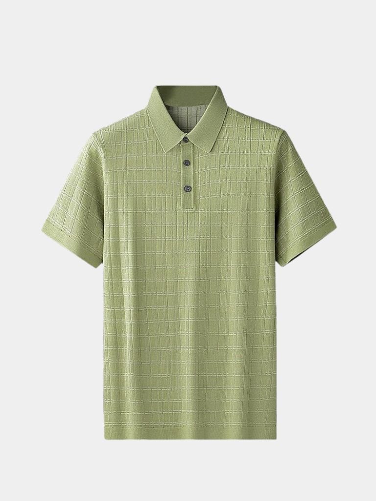 Classic Noir Knit Polo Shirt - CAAYWORLD CAAYWORLD