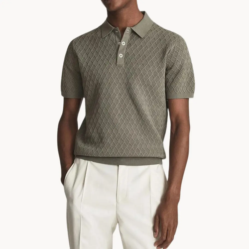 Collared Knit Polo - T-Shirt CAAYWORLD