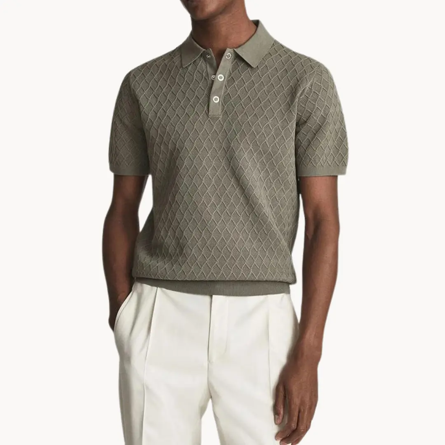 Collared Knit Polo - T-Shirt CAAYWORLD
