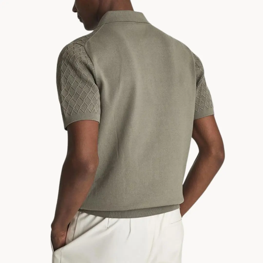 Collared Knit Polo - T-Shirt CAAYWORLD