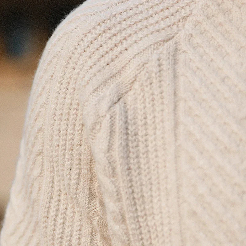 Collared Ribbed Knit - Sweater CAAYWORLD MEN