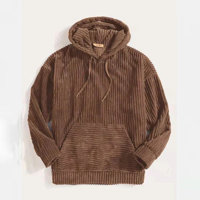 Corduroy Hooded Pullover - Hoodie CAAYWORLD MEN