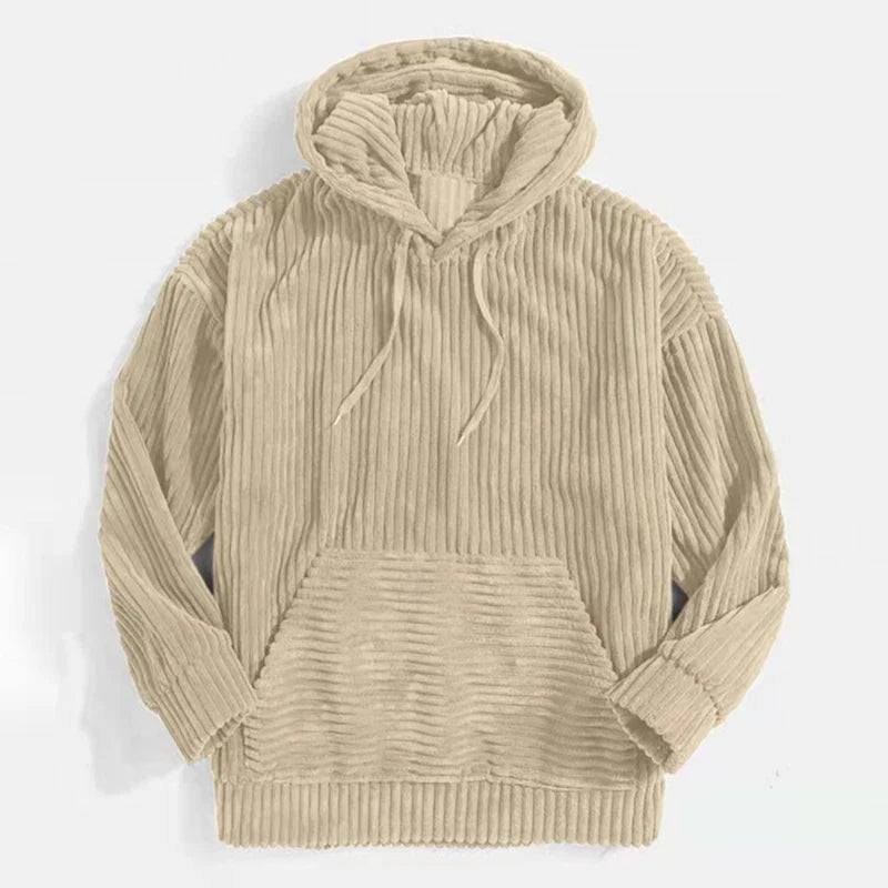 Corduroy Hooded Pullover - Hoodie CAAYWORLD MEN