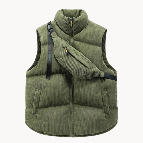 Corduroy Quilted Puffer - Vest CAAYWORLD