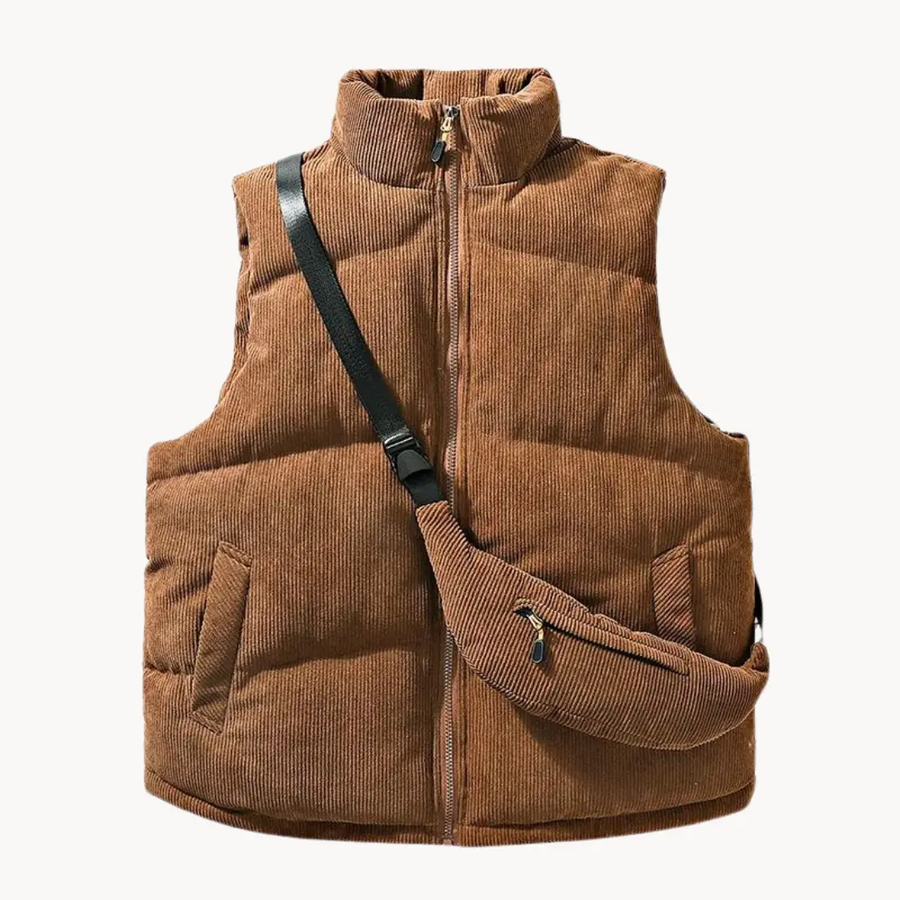 Corduroy Quilted Puffer - Vest CAAYWORLD
