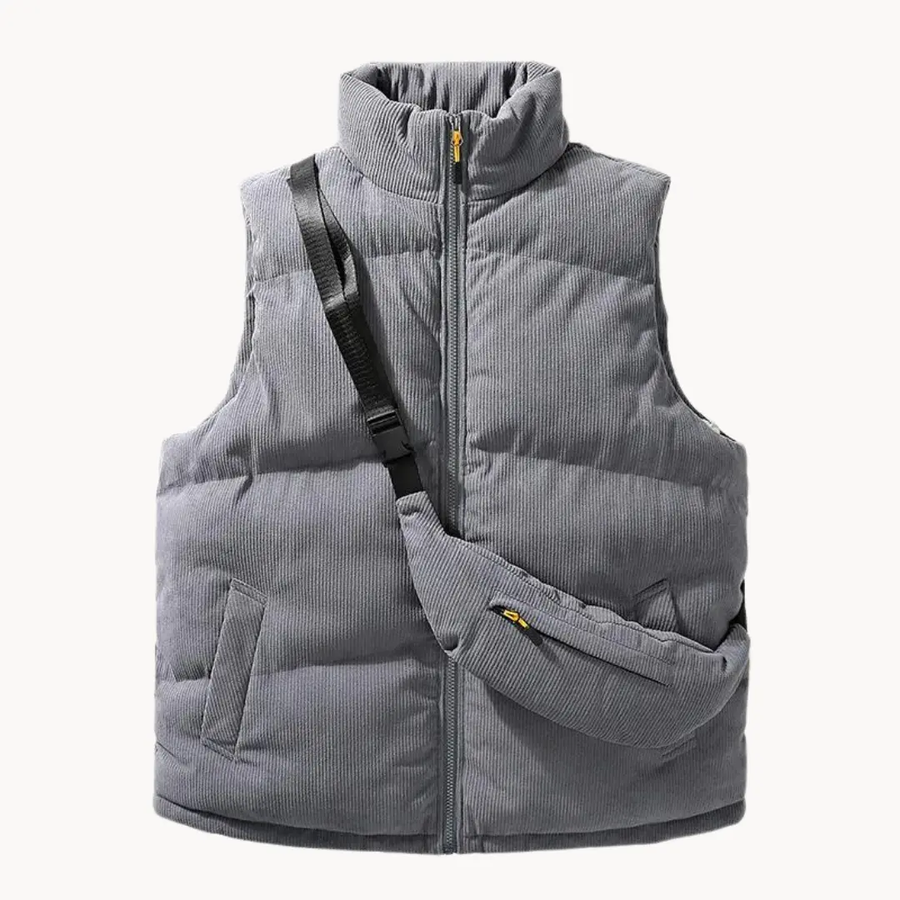 Corduroy Quilted Puffer - Vest CAAYWORLD