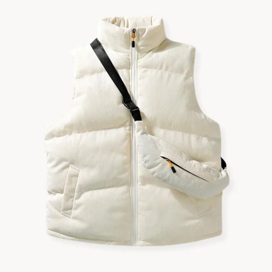 Corduroy Quilted Puffer - Vest CAAYWORLD