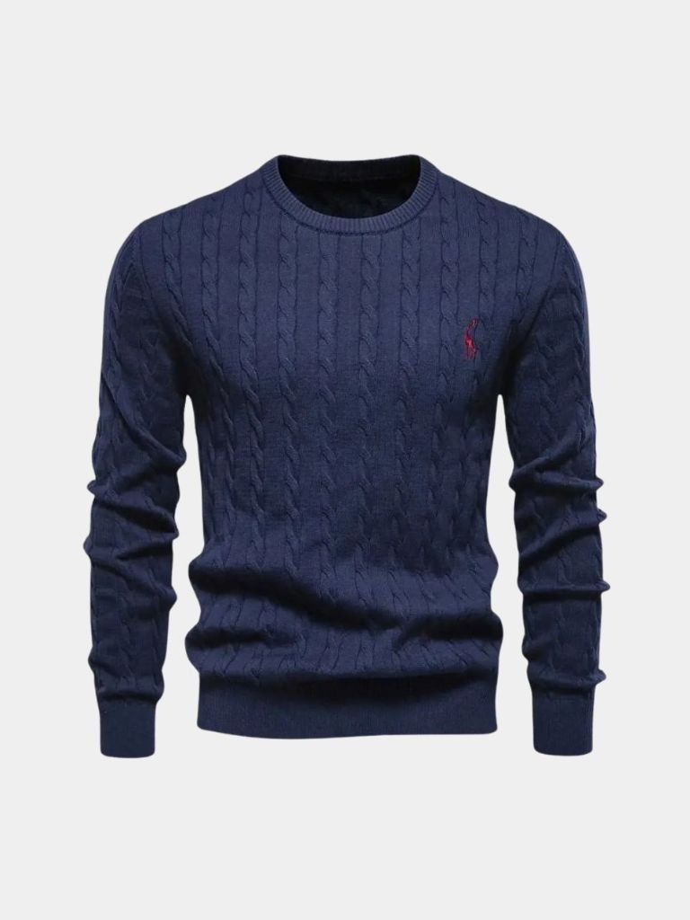Cotton  Crew Neck Pullover Sweater - CAAYWORLD CAAYWORLD
