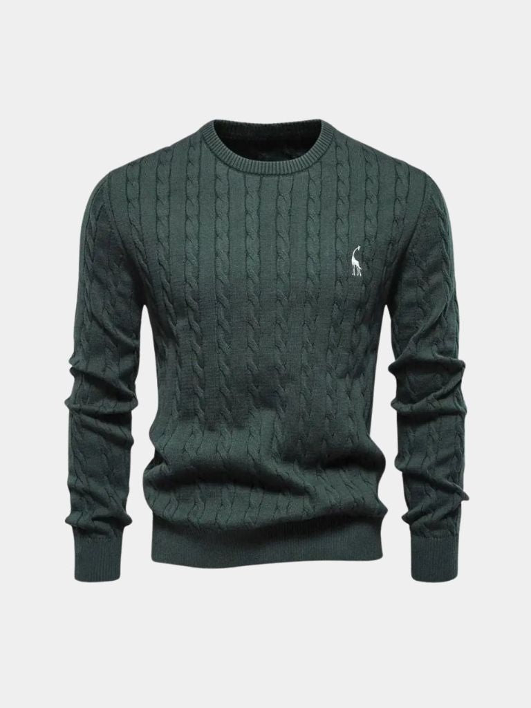 Cotton  Crew Neck Pullover Sweater - CAAYWORLD CAAYWORLD