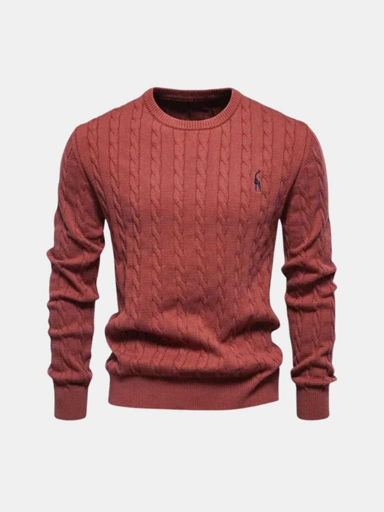 Cotton  Crew Neck Pullover Sweater - CAAYWORLD CAAYWORLD