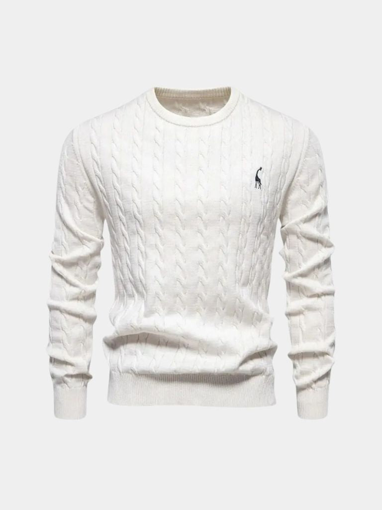 Cotton  Crew Neck Pullover Sweater - CAAYWORLD CAAYWORLD